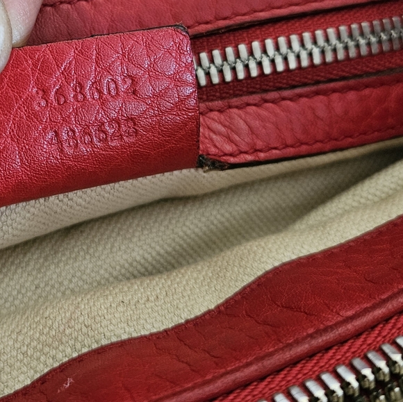 Vintage Gucci Red Leather Luxury Large Tote Handbag - Picture 7 of 16